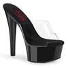 Pleaser - GLEAM601 Mules with heel - Black/Black Product image
